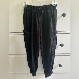 Girl’s Art Class Cargo Style Jogger Pants Black S 6X.
